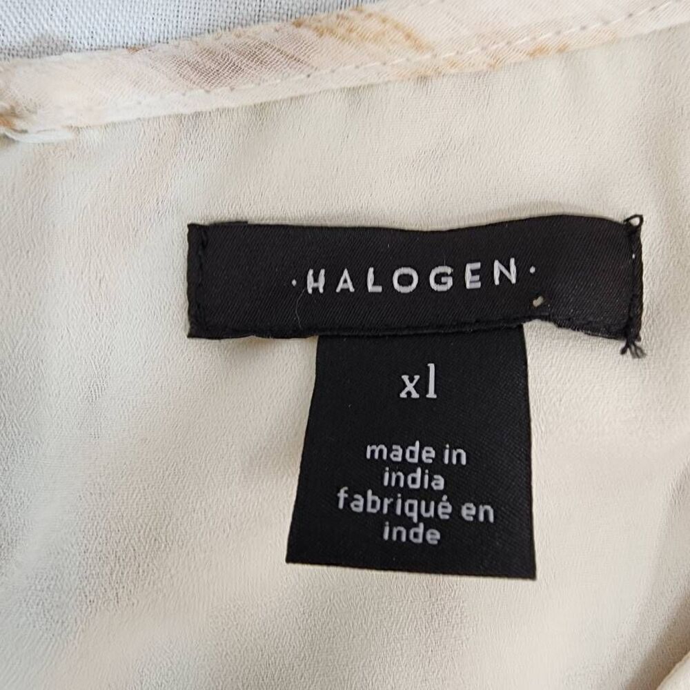 Halogen Size Xl Print Flutter Sleeve Asymmetric D… - image 6